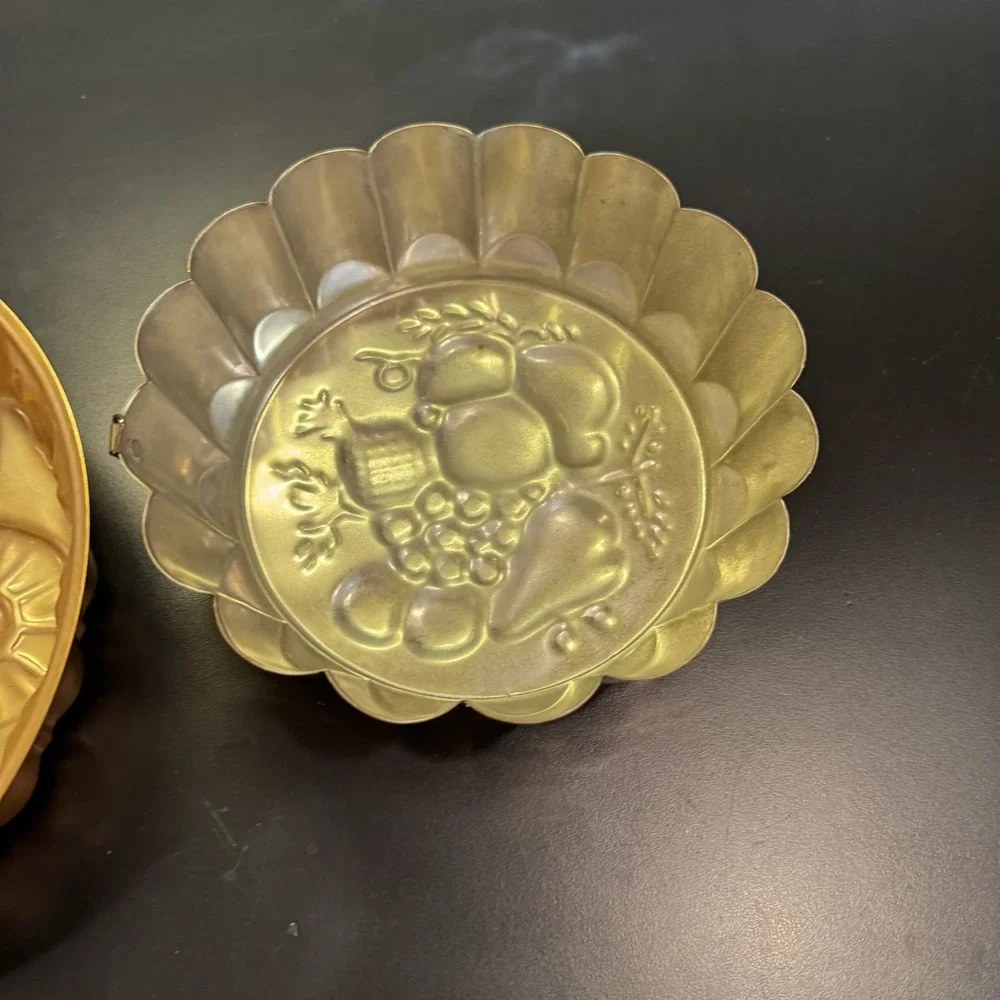 Vintage Copper Jello Mold Retro Kitchen Decor Pineapple Upside Down Cake & Fruit